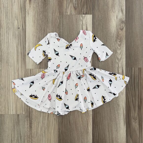 Dot Dot Smile 6-12M Ice Cream Popsicle Banana Split Ballerina Dress - Picture 2 of 8